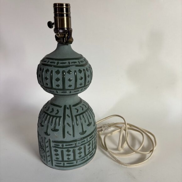 Anthropologie Other - Anthropologie Lisette Teal Turquoise Green Textured Ceramic Lamp